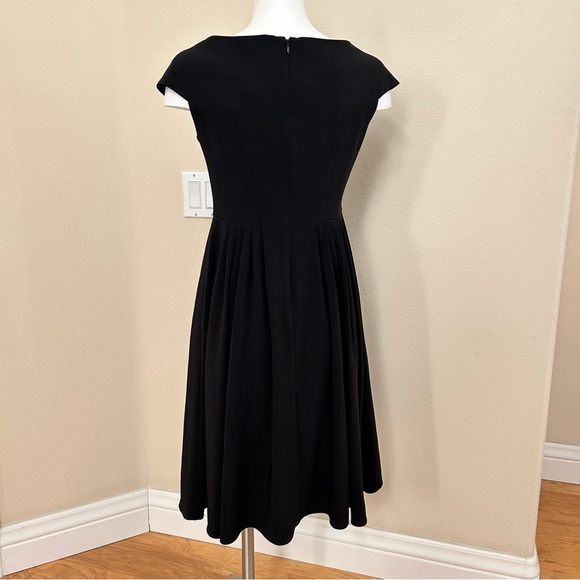 Gal Meets Glam Ruthie Little Black Dress size 2 Fit & Flare Pleated Sleeveless - Picture 7 of 9